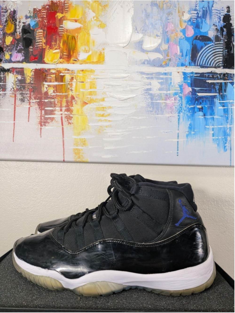 Jordan Air Jordan 11 Retro Space Jam Shoes Mens Size 11 Black 378037-003